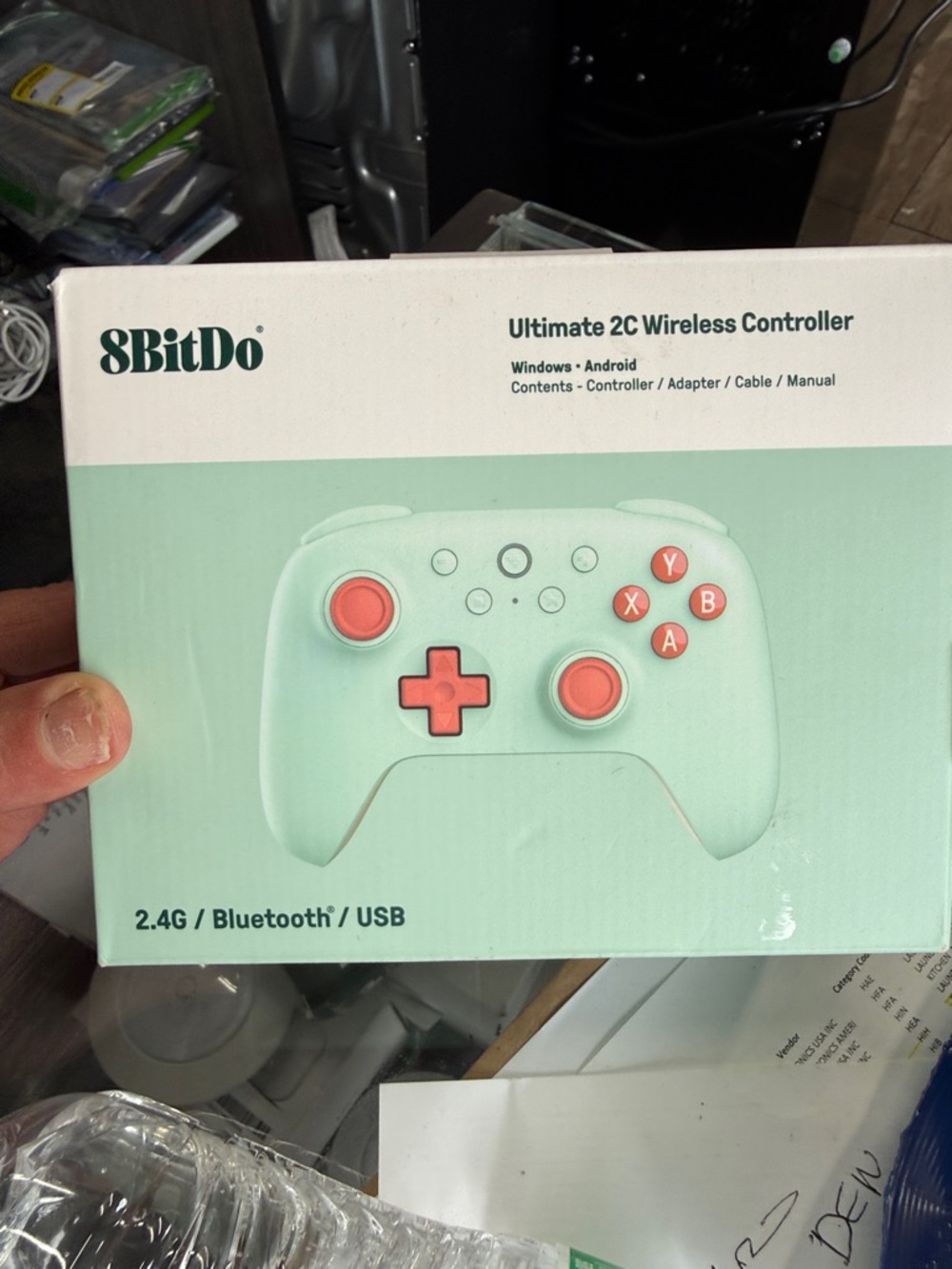 Ultimate 2C Wireless Controller - Mint with Coral Buttons